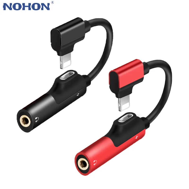 

2 In 1 For IOS Syetem Headphone Adaptador For iPhone 7 8 6 6S X Audio Charging Splitter Adapter for lighting To 3.5mm Jack Cable
