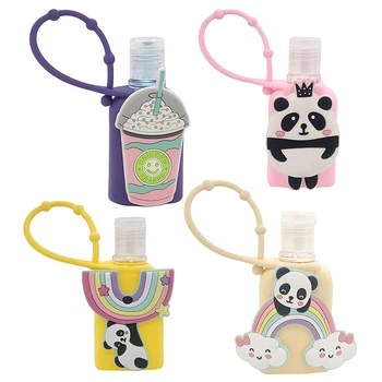 

1pc 30ml random sent Silicone Mini Cute Funny Animal Silicone Hand Sanitizer Pocketable Holder With Empty Bottle Random Pattern