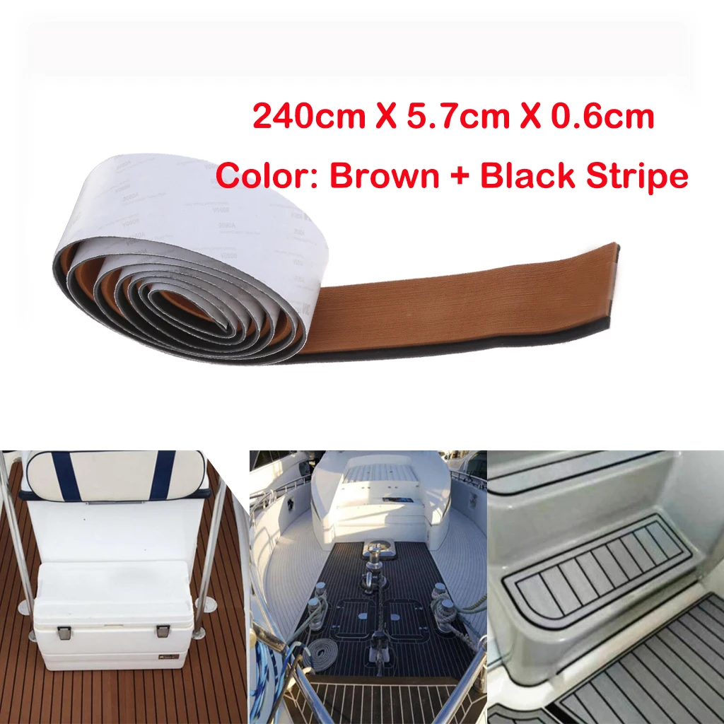 Deluxe 94''x2'' Marine Yacht Flooring Faux Teak EVA Foam Boat Decking Sheet