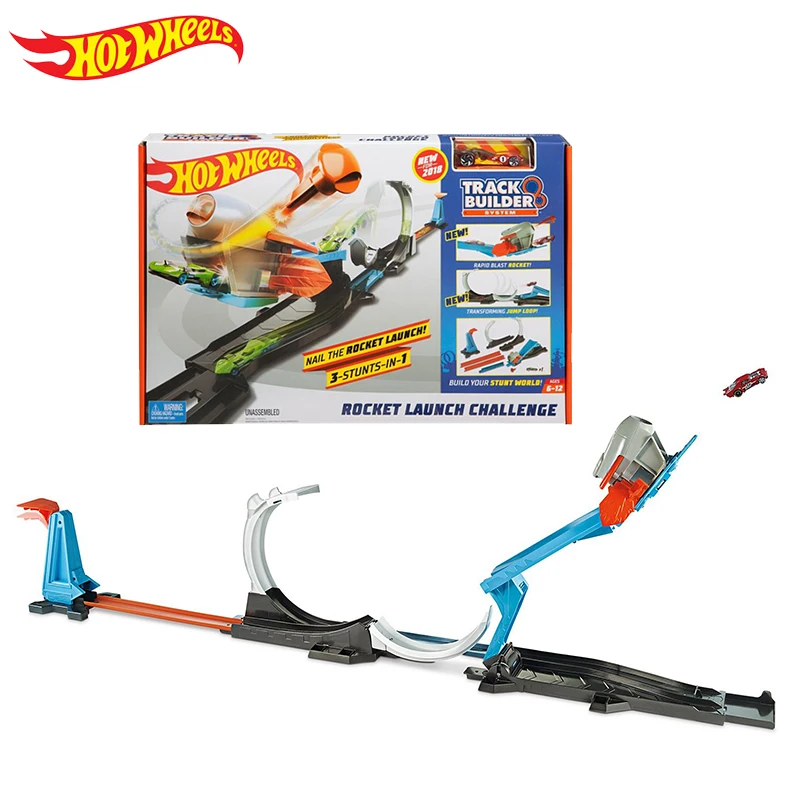 2018 новые горячие колеса Launch Challenge playset Carros модель трека CarsTrain детские пластиковые