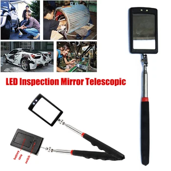 

Telescopic Vehicle Bottom Inspection Mirror LED Lighted Flexible Adjustable 360 Degree Swivel Extend Car Hand Tools S7