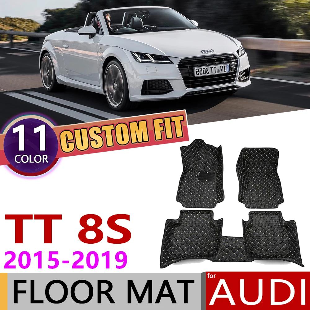 Пользовательские автомобильные кожаные Коврики для Audi TT Roadster 8S FV MK3~ 2 места авто коврик для ног Аксессуары для ковров