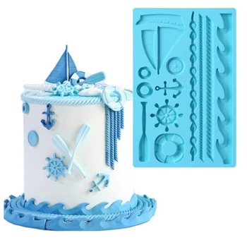 

High quality seashell wave shape silicone mold Chocolate cake decoration tools