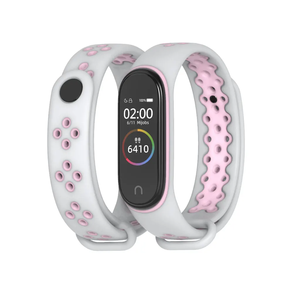 Ремешок Mijobs для Xiaomi Mi Band 4 и 3 силиконовый спортивный смарт ремешок аксессуар