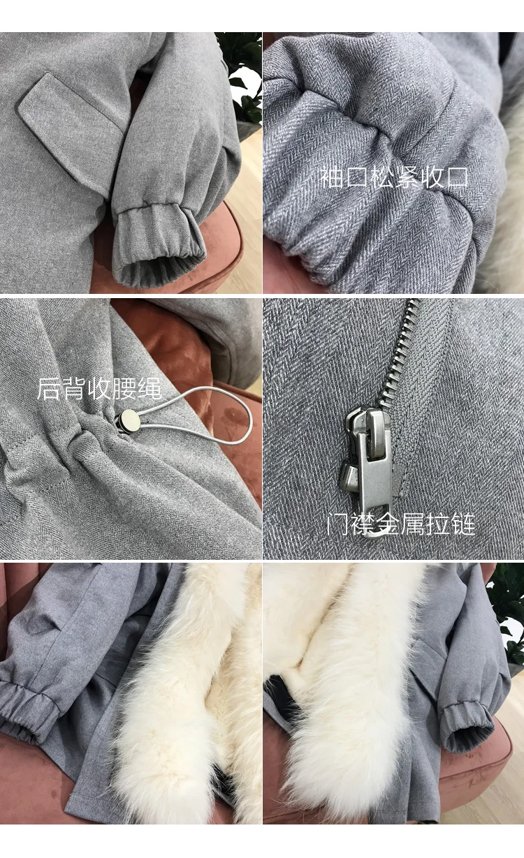 Женская зимняя куртка из натурального меха енота воротник Настоящий мех кролика подкладка утка вниз рукав съемный