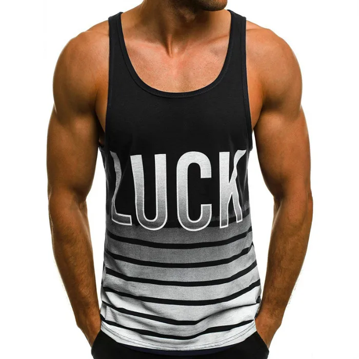 Nice New Fashion Print Sleeveless Shirt Vest Men Basketball Vest Fitness Shirt Vest Men Clothing