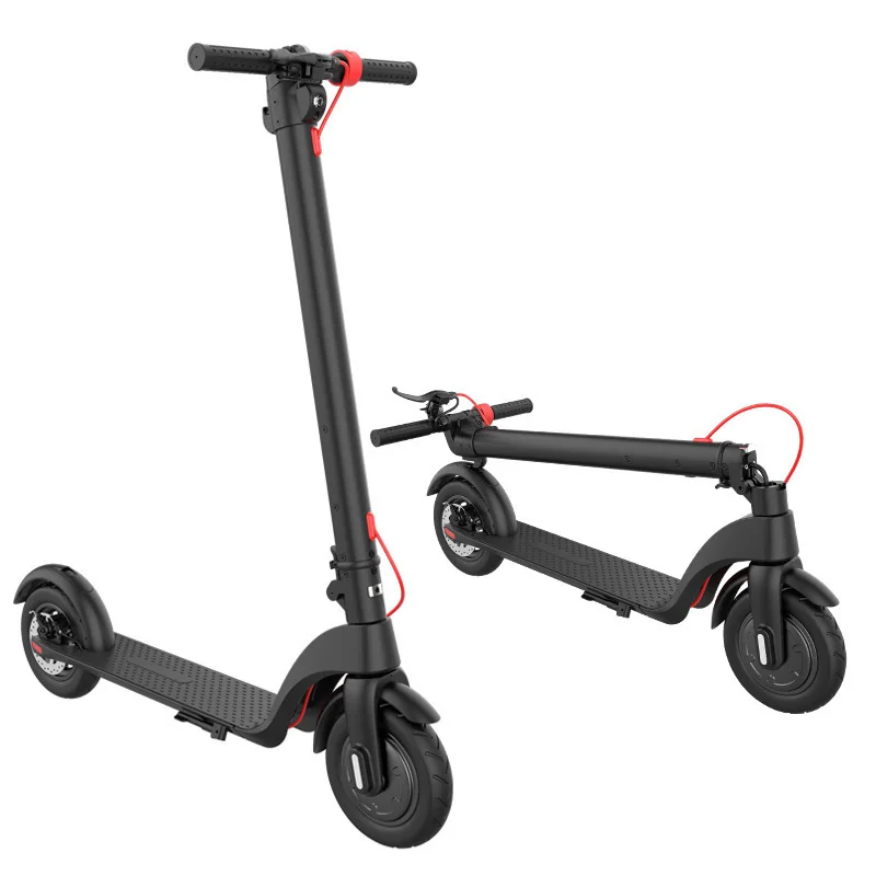Black-8.5INCH Складной 2 колеса электрический, способный преодолевать Броды для взрослых е-скутер способный преодолевать Броды 8,5 дюйма шина 350W 25 KM/H сильная мощность Для мужчин e скутер дисковый тормоз - Цвет: Black-8.5INCH