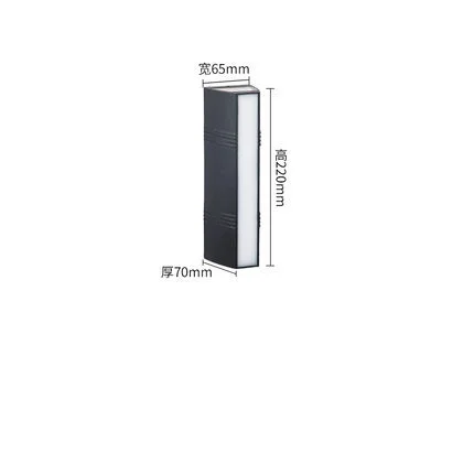 Led outdoor wall garden outdoor corridor hallway stairs villa garden wall pillars double foco led sconce waterproof terrance 220mm  18w
