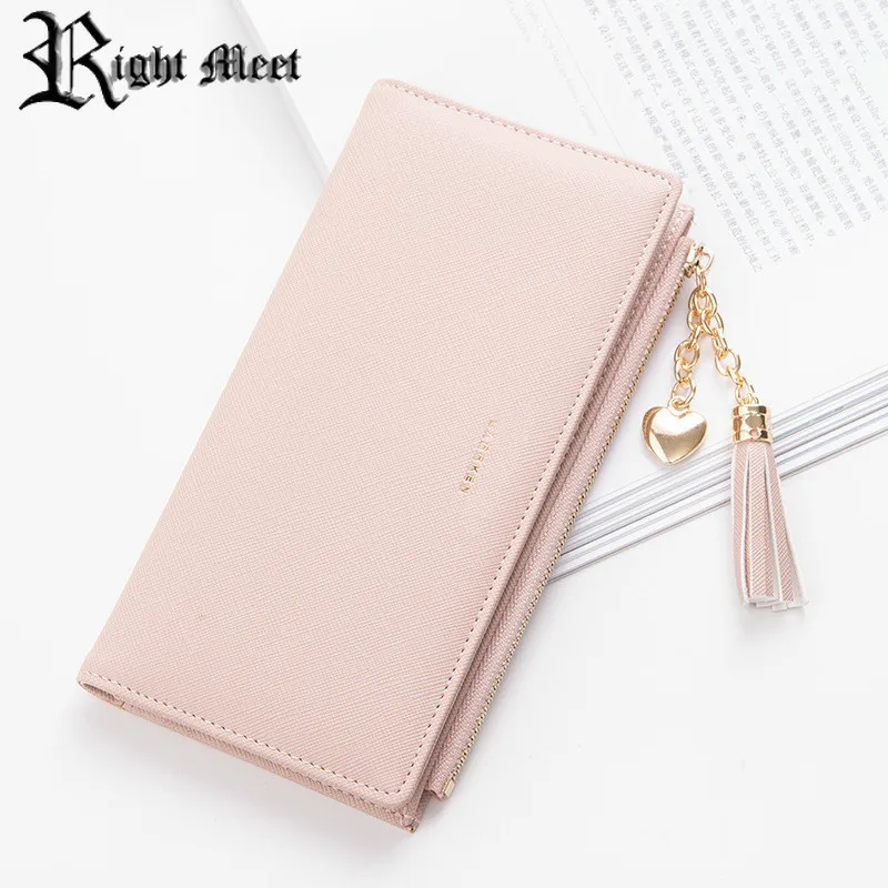 

2020 Leather Purse for Women Tassel Wallet Women's Long Cute Women-s Zipper Female Clutch Cartera