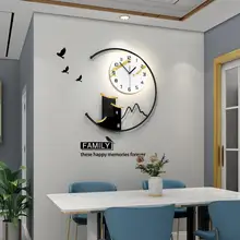 50cm Modern Wall Clock Round 3D Mute Creative Clock Large Wall Minimalism Clock Hanging Living Room Home Decor