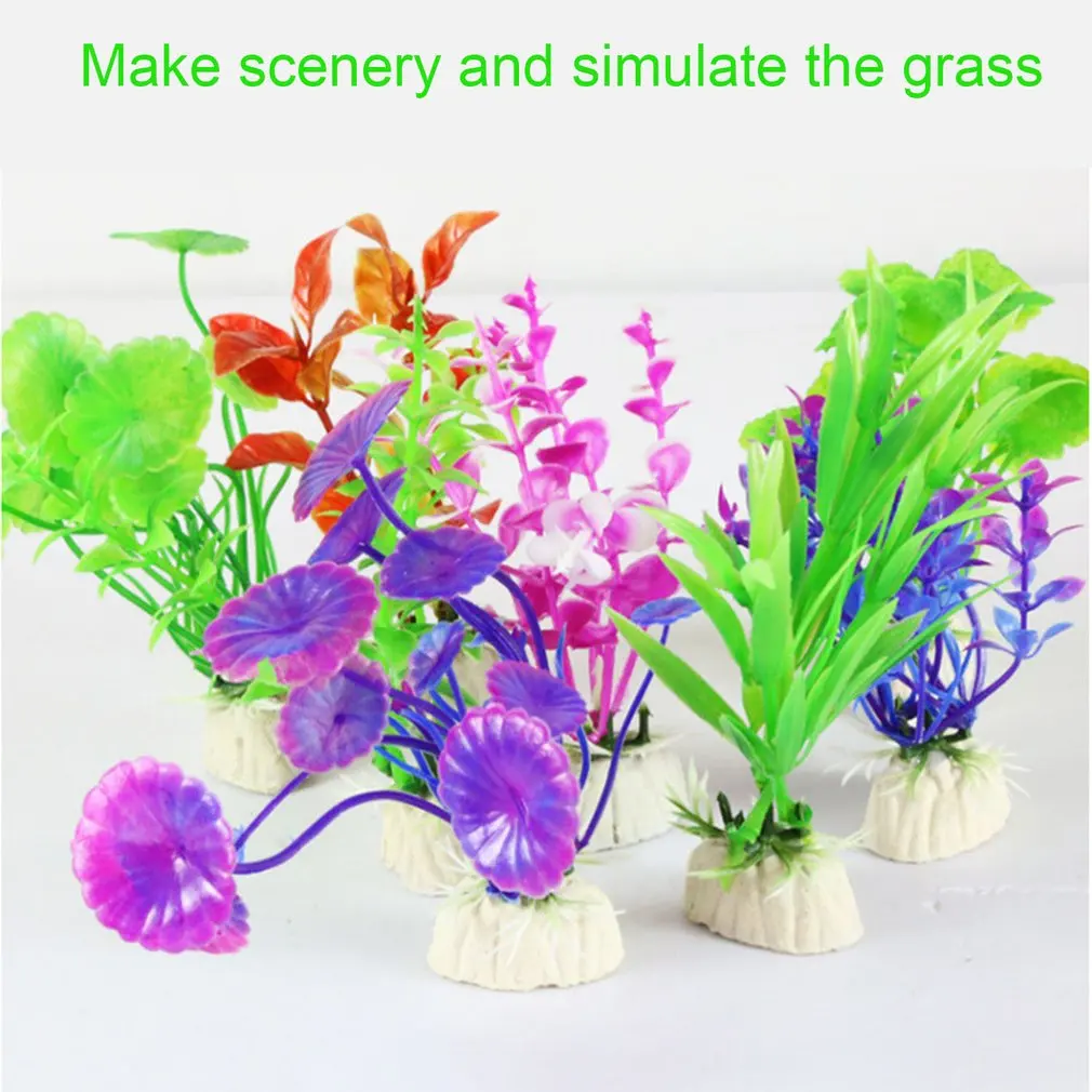 4" Inch Realistic Artificial Plants for Aquarium/Fish Tank SHIP FROM USA S12 