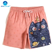 Gailang мужские летние сексуальные купальные шорты для бега, быстросохнущие трусы для серфинга, одноцветные свободные шорты в сеточку