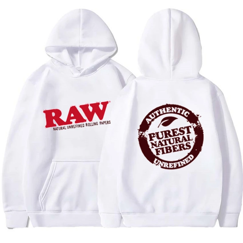 RAW Fashion Hoodie Men's Sweatshirt Polar Fleece Hooded Harajuku Hip Hop Casual Men's Ladies Hoodie High Quality Pullover Hoodie
