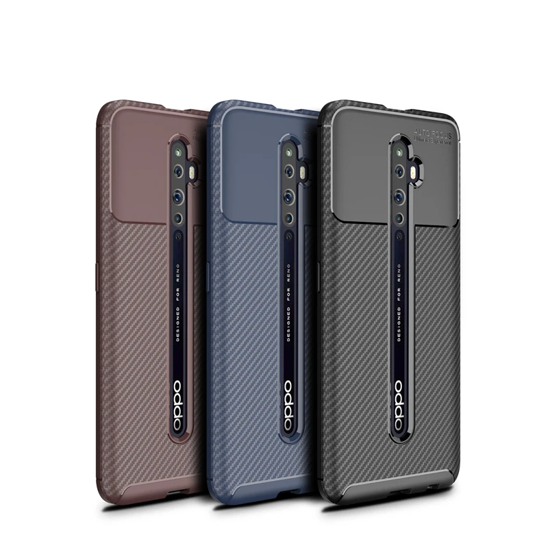 

For OPPO Reno2 Z Case Business Style Silicone Rubber Shell Back Phone Cover For OPPO Reno 2 Z Protective Case For OPPO Reno 2Z