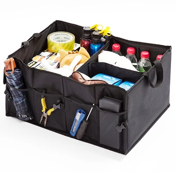 

Foldable Big Capacity Storage Box 52 * 38.5 * 26cm Eco-Friendly Durable Collapsible Cargo Organizer Bag for Home Car Trunk