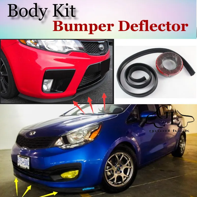Дефлектор для бампера KIA K2 Rio Pride Xcite пять фотоэлементов передний спойлер юбка TopGear