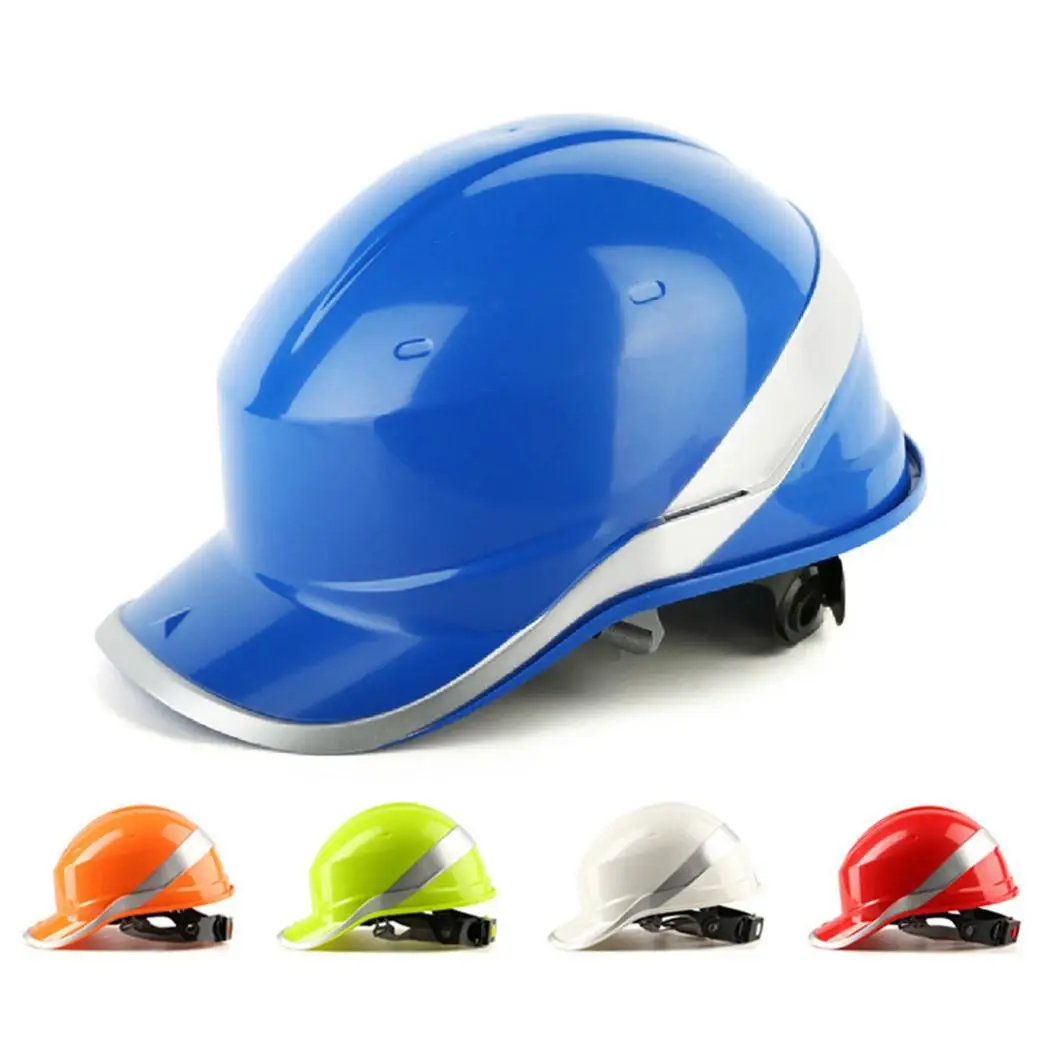 

Hard Hat Safety Helmet Worker Construction Site Protective Cap Ventilate Reflective Stripe Safety Helmet With Adjustable Strap