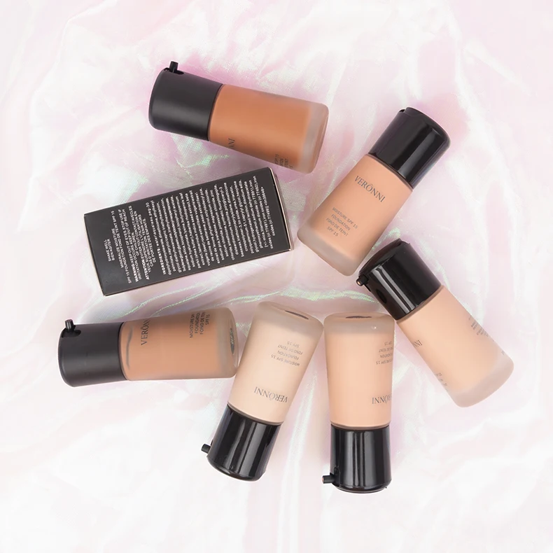VERONNI отбеливающий натуральный Pro Nude Face Foundation Prime beauty увлажняющее средство для макияжа жидкое полное покрытие Корректирующее средство для лица базовый крем