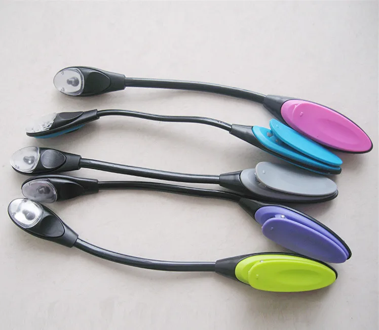 

1Pc Mini Flexible Clip-on Bright Booklight LED Travel Book Reading Lamp White Light