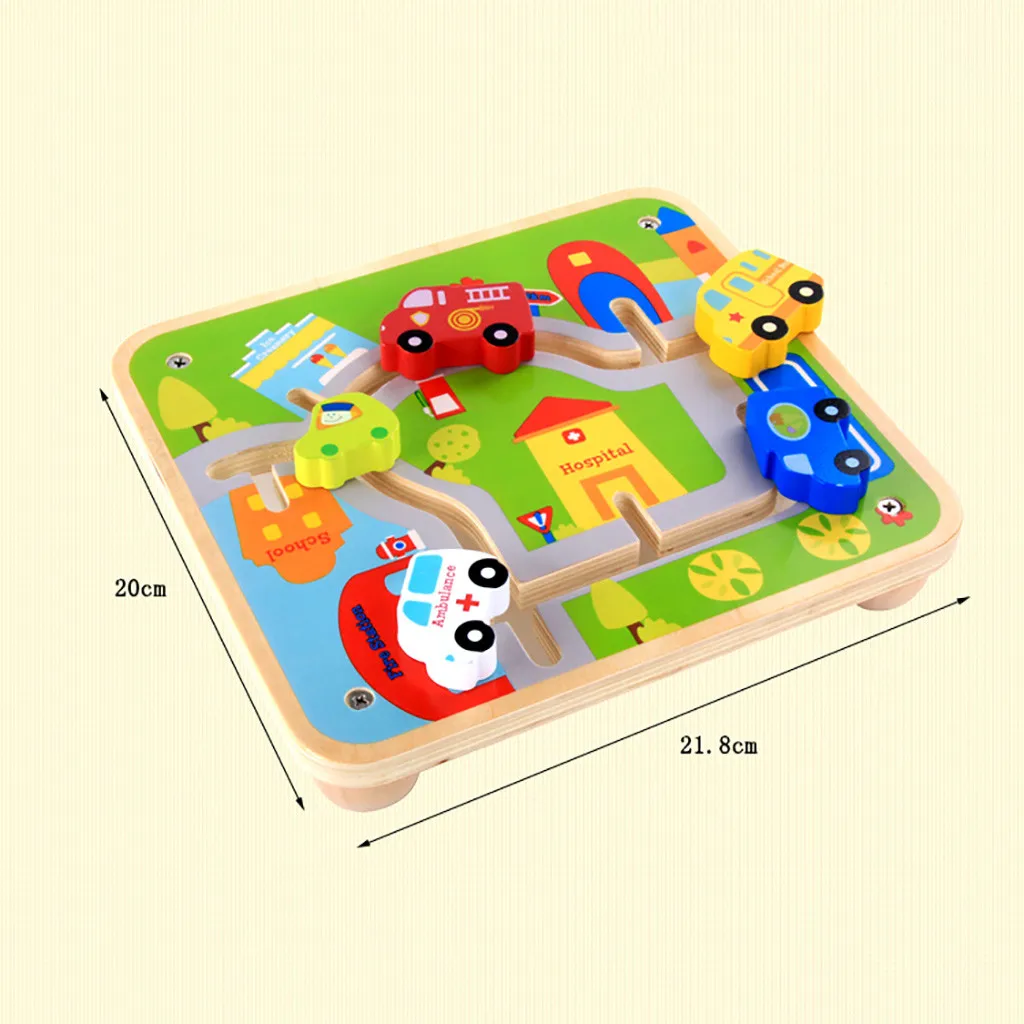  Muqgew Learning Toys For Children Wooden Puzzle Toys Teaching Scene Pairing Toy Educational Urban T - 4000173289450