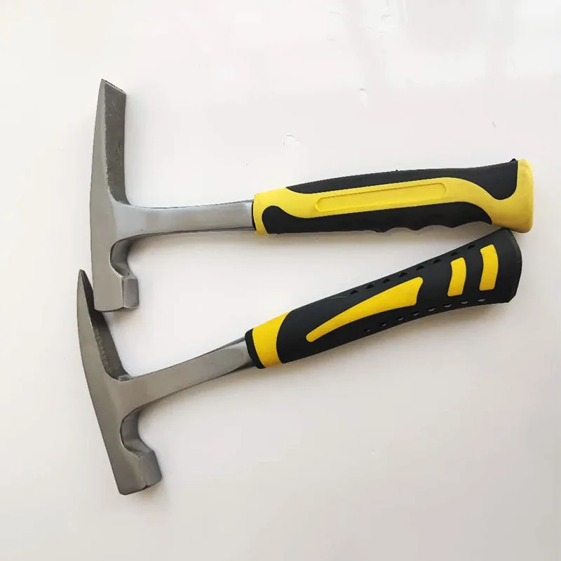 Siamese Mason Hammering Geological Geological Exploration Archaeological Hammer Plastic-coated Life-saving Blasting Hammer