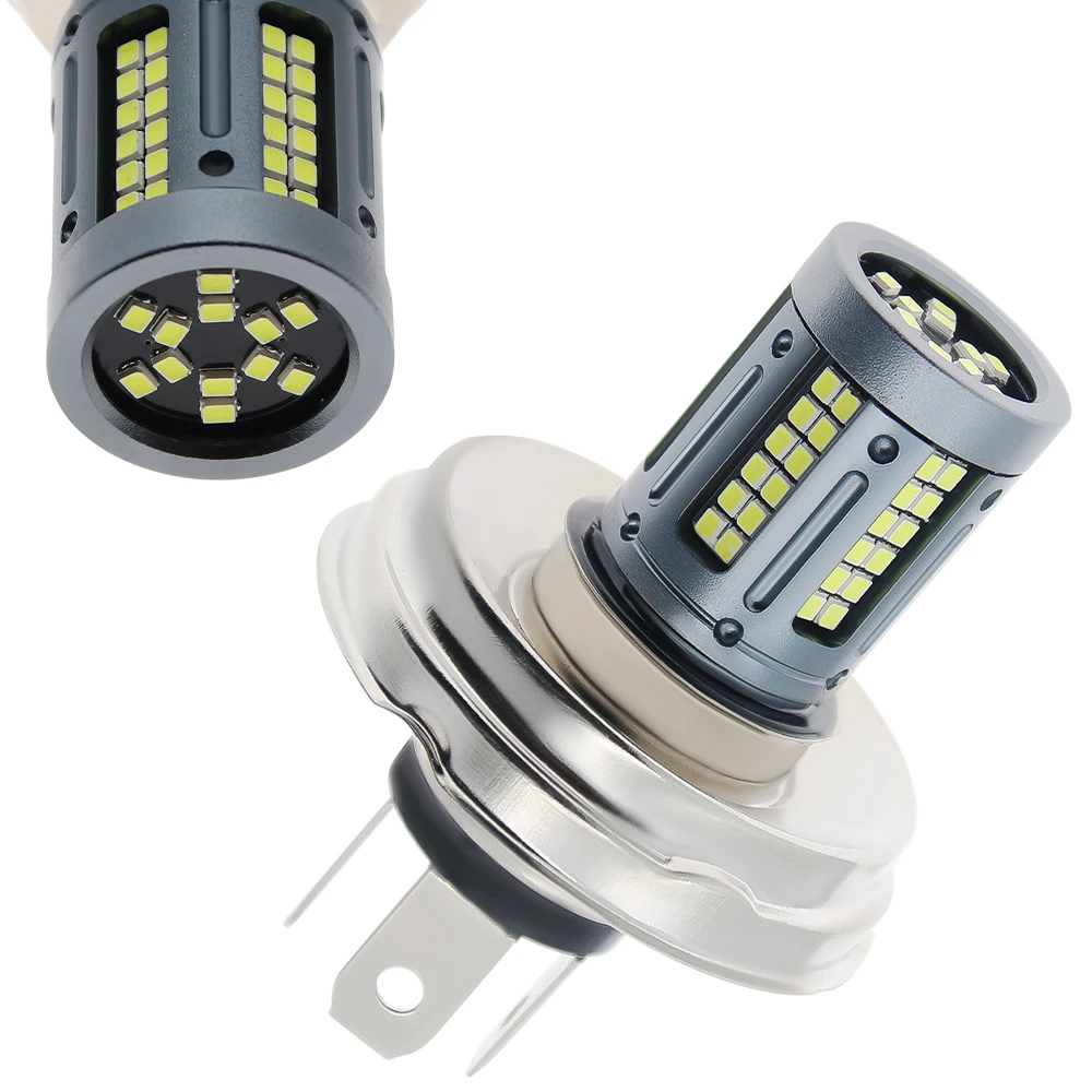 Ruiandsion P45T H5 R2 Lampadina LED 10-30V Bianco Super Luminosa 3014 39 Chip SMD Non Polarità Anabbagliante/Abbagliante Sostituto per Luci Moto (Confezione da 1
