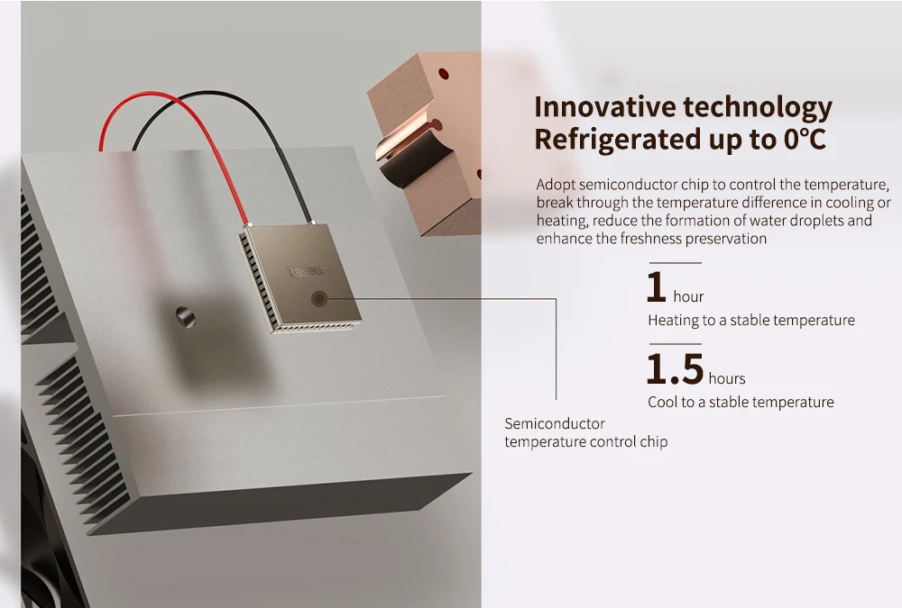 Baseus Desktop Mini Refrigerator Innovative technology Refrigerated up to 0℃