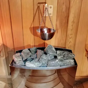 

7L Sauna Bucket Set with Long Handle Spoon Hourglass Thermometer/Hygrometer Sauna Aromatherapy Oil Cup kit