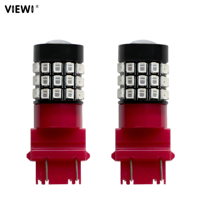 

2PCS Car 12v 24v T25 p27w 3156 3157 canbus LED Reverse Lights Error Automobiles Reversing Backup Brake Lamp red bulb