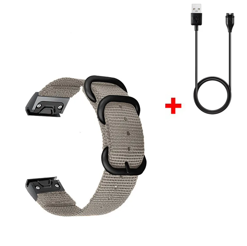 3 в 1 COMLYO USB кабель для зарядки для Garmin Fenix 5X5 5S ремешок Quick Release наручный ремешок для Garmin Fenix 5s браслет ремешок для часов - Цвет: Color10