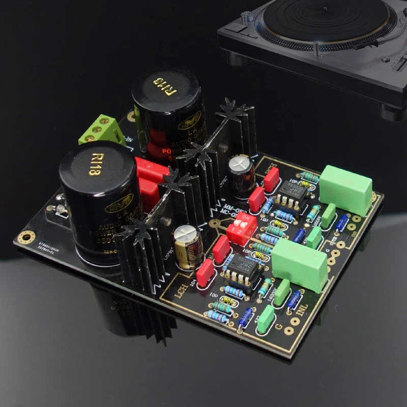 Douk аудио HiFi мм MC Phono сценический предусилитель доска для виниловых проигрывателей Ref Германия двойной