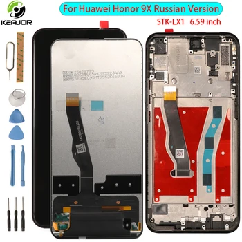 

Display For Huawei Honor 9X LCD Display FHD Panel Digitizer Accessory For Honor 9X 9 X Touch Screen Replacement Russian Version