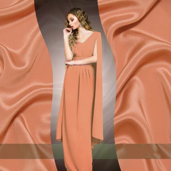 

Natural 100% mulberry silk crepe de chine fabric 114cm width 23 mm anti-wrinkle soft shirt dress women's clothing fabric