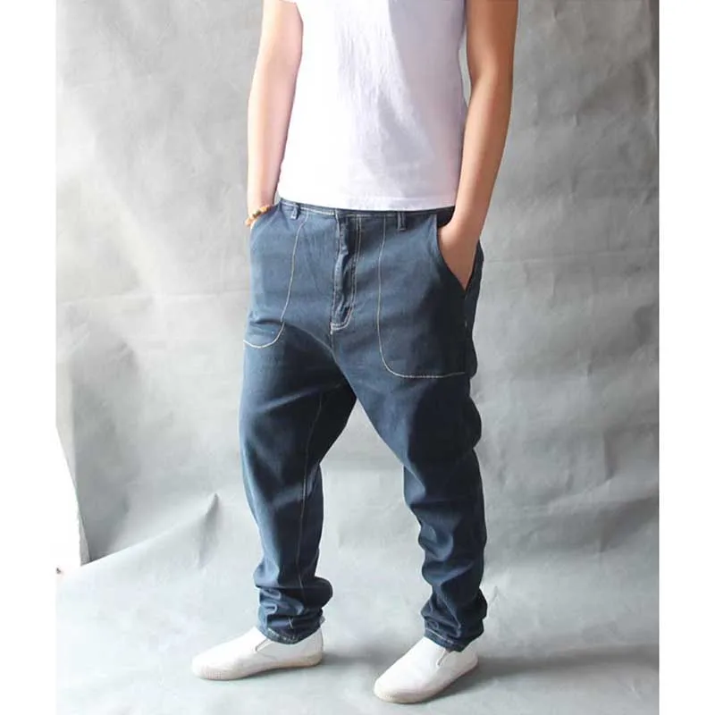 Модная обувь в стиле хип хоп Джинсы мужские повседневные джинсовые штаны