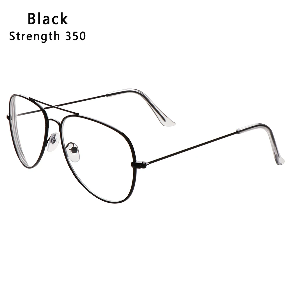 Модные классические унисекс металлические очки для близорукости винтажные негабаритные для женщин и мужчин ультра светильник очки для чтения из смолы Уход За Зрением-1,00~-5,0 - Цвет оправы: Black-Myopia 3.5