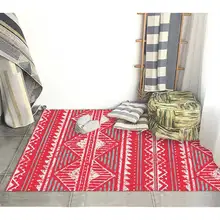 EHOMEBUY Квадратный Ковер в богемном стиле с противоскользящим геометрическим рисунком для гостиной/спальни, декоративный домашний ковер с принтом