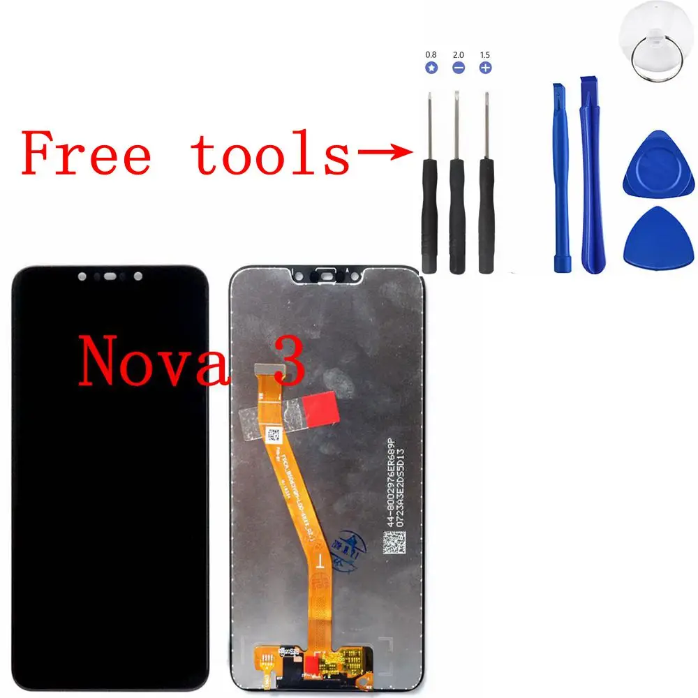100% оригинал Nova 3 LCD ремонт PAR LX1 сенсорный экран панель дигитайзер сборка Рамка для