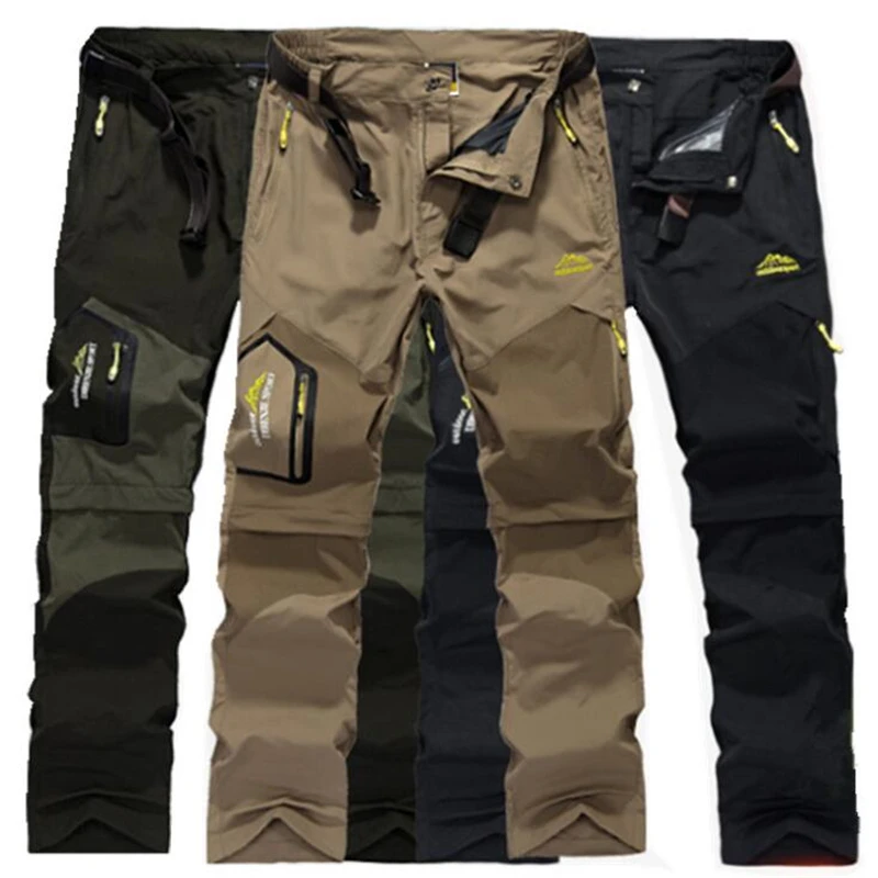 Мужские Съемные Брюки карго штаны с несколькими карманами военные тактические брюки мужские водонепроницаемые эластичные дышащие повседневные брюки