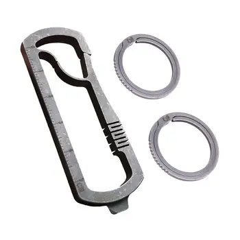 

Titanium Anti-lost Quick Release Keychain Hook Box Cutter Opener Ruler EDC Tool (T2, Ultralight) by BANG TI