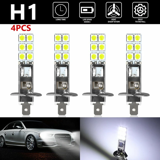 2Pcs H1 6000K Super Bright White 6000LM DRL LED Headlight Bulb Kit High  Beam 