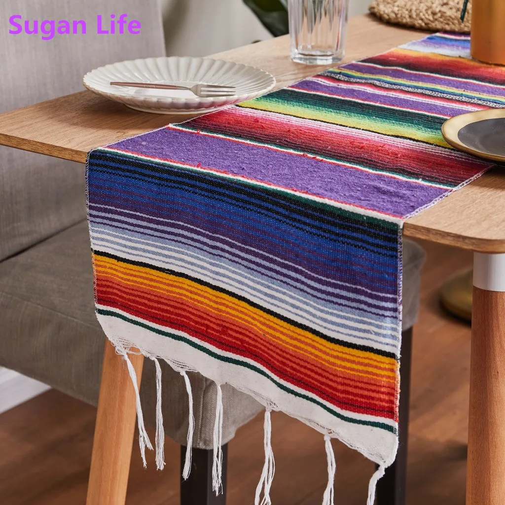Sugan Life Ethnic Style Beach Blanket Cotton Mexican Indian Handmade