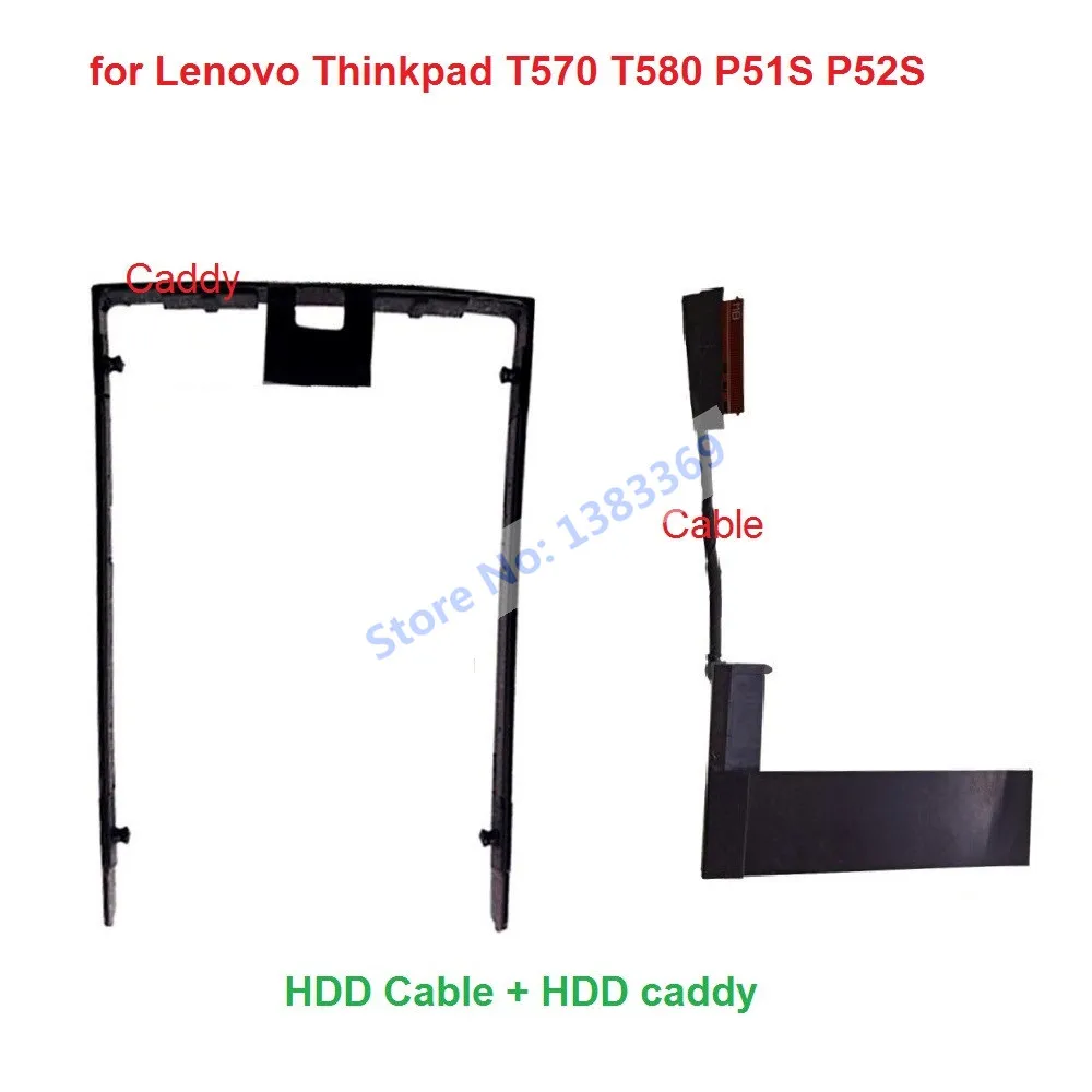 레노버 씽크패드 T570 T580 P51S P52S용 교체용 2.5 SATA HDD SSD 하드 드라이브 디스크 케이블 커넥터 캐디 브래킷 프레임 트레이