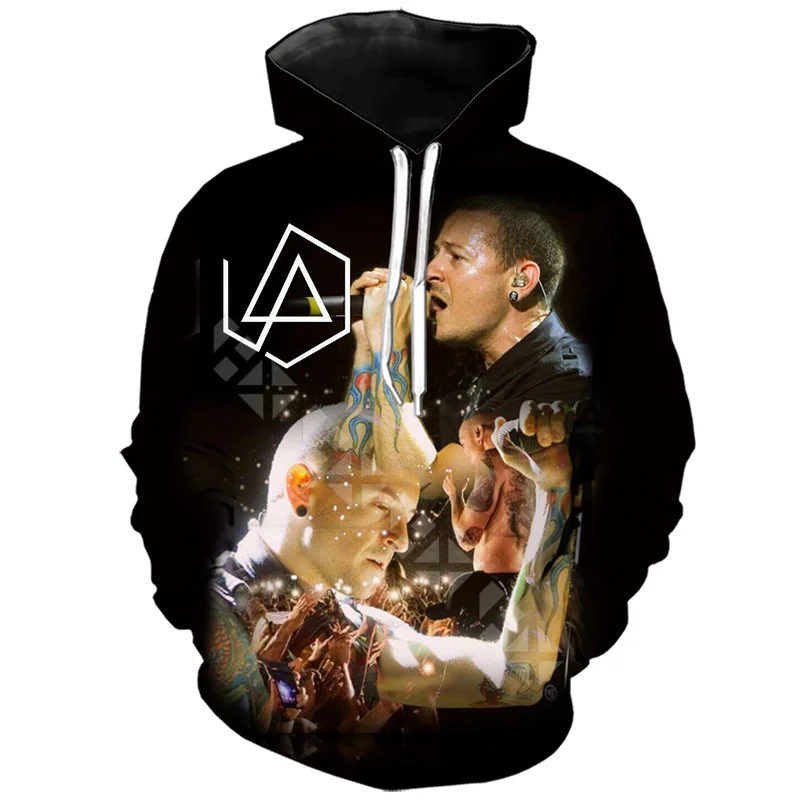 Hoodies 4 Новинка, 3D топы, толстовки в стиле хип-хоп, Мужская/женская шапка, спортивный костюм, рок-группа Linkin Park, свободная тонкая одежда с капюшоном, одежда с капюшоном для улицы, толстовка с 3D принтом - Цвет: Hoodies 4