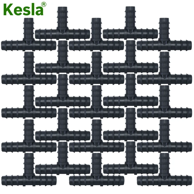 Kesla 40Db Csepegtető Öntözés 1/2 "Barb Póló Csatlakozó Adapter Id = 12Mm Od 16 Mm Pe Öntőcsövek Tömlő Javítás