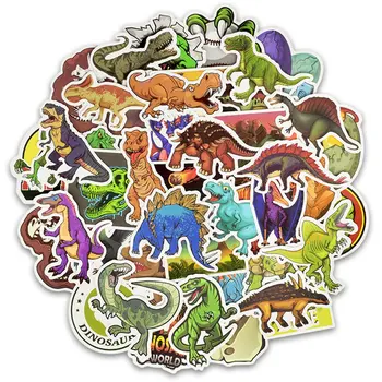

50pcs Dinosaur series Stickers for Laptop Car Styling Phone Luggage Bike Motorcycle Mixed Pvc Waterproof Stickers