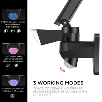 

Balcony High Brightness Park Wall Mount Pathway Street Outdoor Waterproof Home Garden Yard LED Solar Light Double Head Landscape