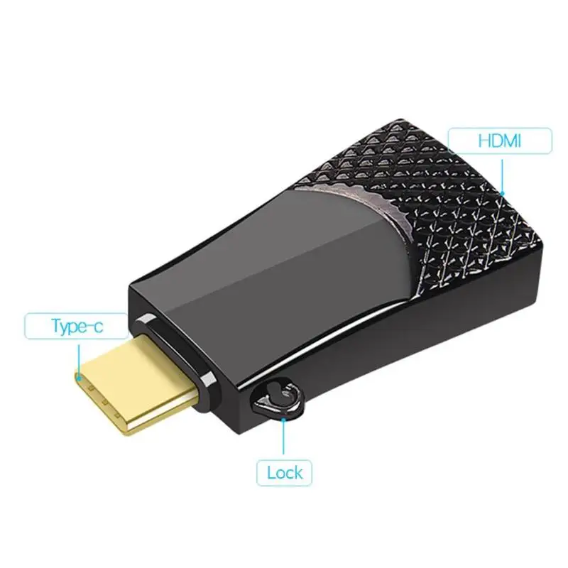 Usb type-C к HDMI конвертер позолоченный интерфейс прочный и стабильный 4K 1080P видео аудио адаптер для телефона ноутбука ПК