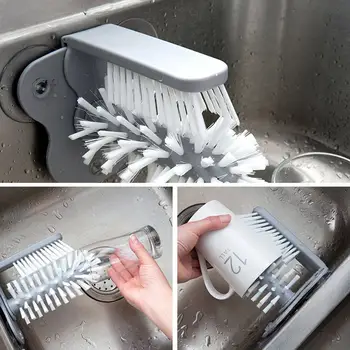 

Removable Lazy Sucker Cup Washing Brush Glass Cleaning Kitchen Scrubber Wine Brush Water Brush Suction Cleaning Cup Rotatin H1R4