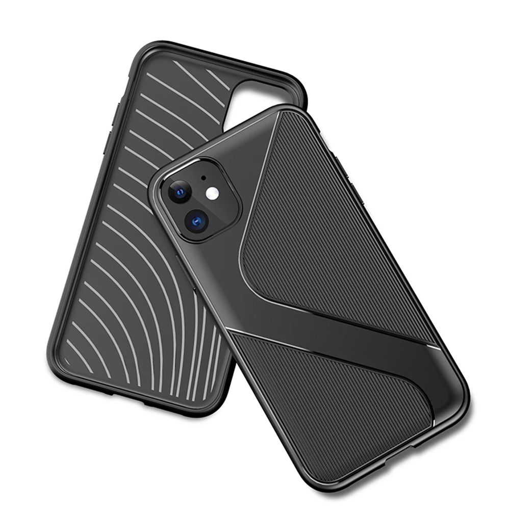 Eqvvol силиконовый чехол из углеродного волокна для iPhone 11 Pro MAX X XS XR противоударный чехол для iPhone 10 7 8 6 6s Plus Ультратонкий чехол