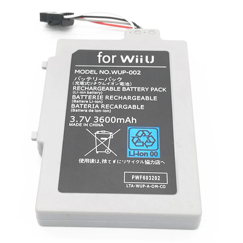 1pc 3 7v 3600mah Rechargeable Li Ion Battery Pack For Wii U Gamepad Joystick Electric Replacement Battery For Nintendo For Wiiu Batteries Aliexpress